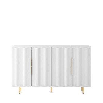 TIRAMISUBEST Modern Fluted Sideboard - Large Storage Buffet Cabinet