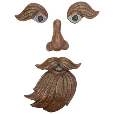Nat & Jules Fairy Man Brown 3 inch Resin Stone Outdoor Tree Face Statue