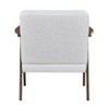 NicBex 1pc Accent Chair with Solid Rubberwood Frame Upholstered Lounge Chair Reading Chair Comfy Chair Home Furniture for Living Room, Gray - 4 of 4