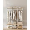 SONGMICS Clothes Rack, Iron and Wood Wardrobe Closet Organizer, Heavy Duty Garment Rack with Hanging Rods - 3 of 4