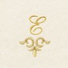 Linum Home Textiles 100% Turkish Cotton MONICA Gold Thread 2PC Embellished Washcloth Set - 3 of 3
