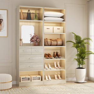 Aheaplus Closet System with Drawers and Hanging Rods - 1 of 4