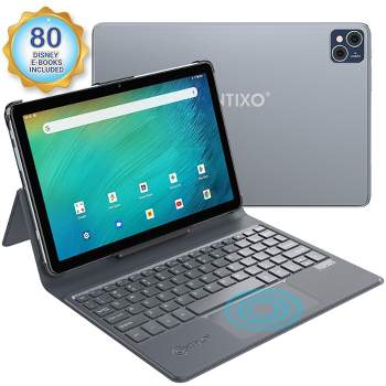 Contixo 10" Tablet 128GB with Keyboard, 2.0GHz Octo-Core Processor, 6GB RAM, 13MP Camera, 80+ Disney Storybooks & Google Kids Space (2023 Model)