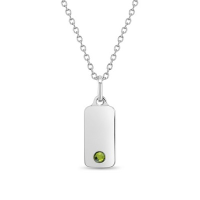 Girls' Engravable Square Sterling Silver Necklace - In Season Jewelry