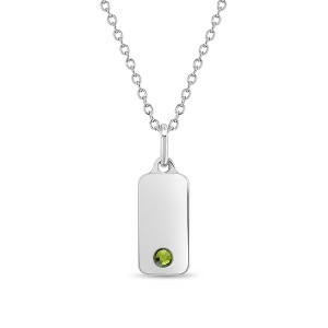 Girls' Engravable Square Sterling Silver Necklace - In Season Jewelry - 1 of 4