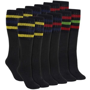 Women's Striped Tube Socks, 6 PAIR, Size 9-11 - 1 of 4