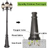 89" Outdoor Post Light, 3-Head Surface-Mount Post Combination, ETL Listed - 3 of 4