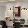 POWLIG 22.44-in 3-Light Matte Black Bathroom Light Fixtures Over Mirror Vanity Lighting with Clear Glass Globe Shades - 4 of 4