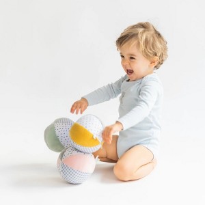 SARO "Sweet & Fun" Ball with Rattle | Baby Sensory Development Toy | Soft Motor Skills Ball - 1 of 4