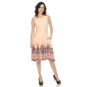 Women's Fit and Flare Knee Length Dress - 1 of 4