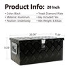 Gulches 20" Aluminum Tool long Box 5 Bar Tread Flat box for Truck Car Outdoor Trailer Pickup RV Storage Tools with Lock Side Handle,Keys,Black - 4 of 4