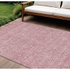 Blush Pink And Ivory Floral Washable Indoor Outdoor Area Rug - 2 of 4