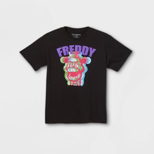 Boys Five Nights At Freddy S Short Sleeve T Shirt Black Target - freddy t shirt roblox