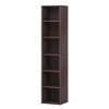 Resenkos Bookshelf, Bookcase Standing Shelf Unts,70.9" Corner Bookcase, Modern 6-Tier Narrow Cube Display Shelves,Walnut Brown - 3 of 4