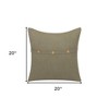20" Forest  Cotton Throw Pillow With Buttons - 3 of 4