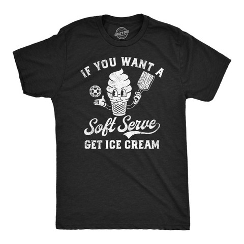 Мужские футболки Crazy Dog T-Shirts, Inc. Mens Funny T Shirts If You Want A Soft Serve Get Ice Cream Pickleball Tee - Crazy Dog Men's T Shirt for Pickleball Fans Black L