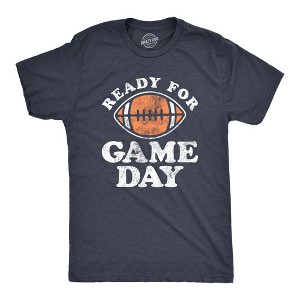 Mens Ready For Game Day T Shirt Funny Football Lovers Gridiron Tee For Guys - Crazy Dog Men's T Shirt - 1 of 4