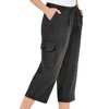 Collections Etc Elastic Waist Cargo Pocket Capri Pant - 3 of 3