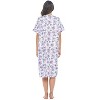 Casual Nights Women's Snap-front House Dress Short Sleeve Woven Duster Housecoat Lounger Sleep Dress - 4 of 4