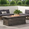 GDFStudio Lecanto Outdoor 50,000 BTU Lightweight Concrete Rectangular Fire Pit - 2 of 4