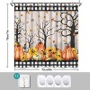 LunaLulinlk Fall Shower Curtain, Buffalo Plaid Waterproof Bathroom Curtains - 4 of 4