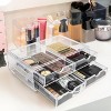 Sorbus 4 Clear Large Stackable Acrylic Drawers - for Organizing Make up, Nail Polish, Hair Accessories, and Beauty Supplies - 3 of 4