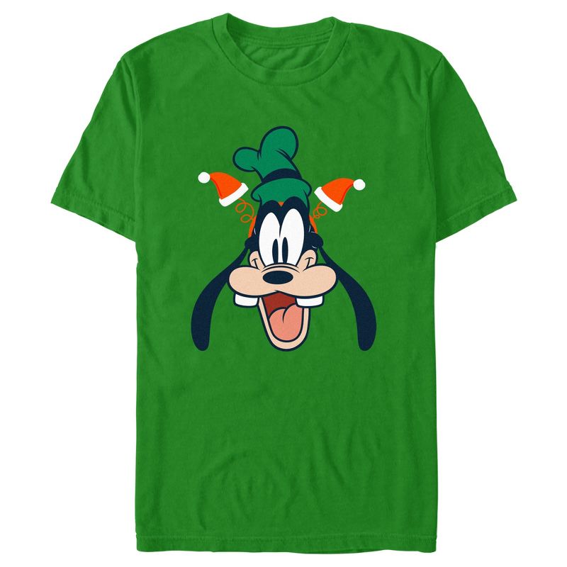 Men's Mickey & Friends Goofy Christmas Ears T-Shirt, 1 of 6