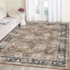 Washable Distressed Floral Print Bedroom Rugs, Retro Accent Non Slip Oriental Floor Carpet for Living Room Dining Room - 2 of 4
