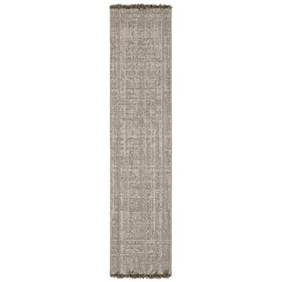 Oriental Weavers Gillian 4928H Beige/ Black Indoor/Outdoor Area Rug - 1'10" x 7'6"