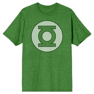 Green Lantern Logo Men's Kelly Green Heather T-shirt - 1 of 1