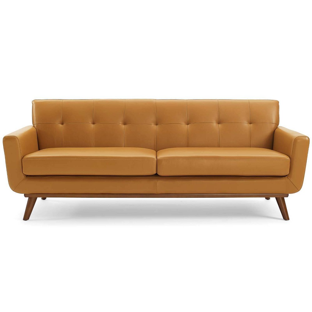 Photos - Sofa Modway Engage Top Grain Leather Lounge Living Room  Tan  