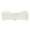 89" Teddy Velvet 3-Seater Sofa with 4 Pillows, Metal Legs & Solid Wood Frame - 4 of 4