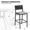 Crestlive Products Outdoor Bar Stools Set of 4 Counter Height Bar Stools with Cushions, Patio Bistro Tall Chairs with Back and Footrest - 3 of 4