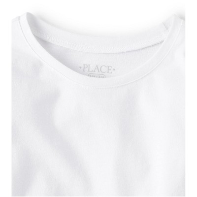 The Children's Place Girls Long Sleeve Regular Basic Layering Tee White M (7/8) — фото 4