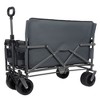 Grungis 500lbs Heavy-Duty Folding Wagon Cart,3-in-1 Shopping Cart with Bench Seat & Storage,Utility Cart for Camping,Sports - 2 of 4