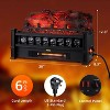 20 Inch Electric Fireplace Logs Inserts Heater, 5 Flame Brightness 24 H Timer Overheating Protection - 4 of 4