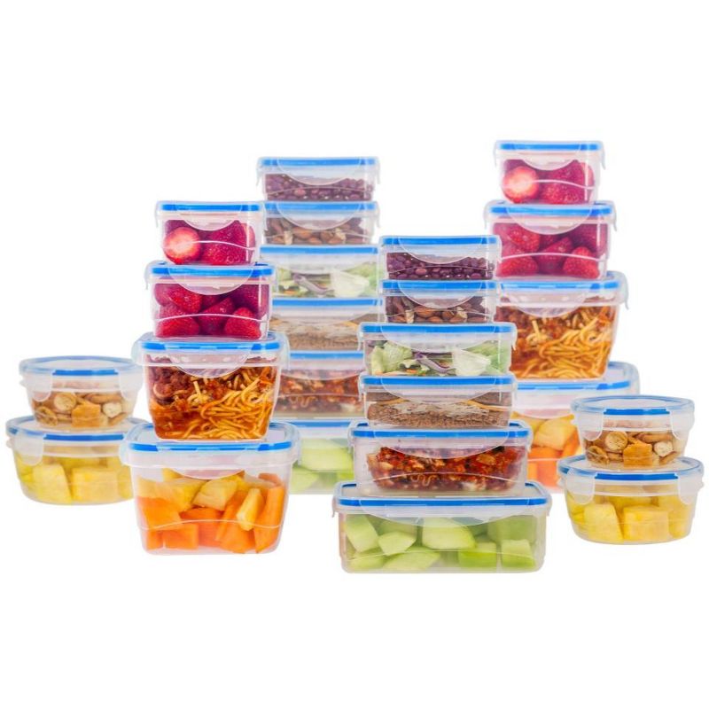 Lexi Home Plastic Containers with Snap Lock Lids (Set of 24), 1 of 4
