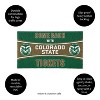 Evergreen Come Back with Tickets Colorado State University 28" x 16" Woven PVC Indoor Outdoor Doormat - 3 of 4