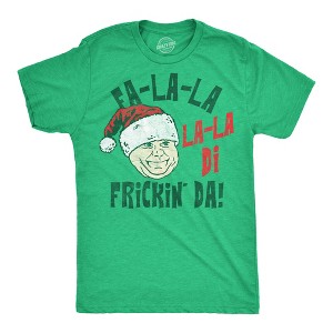 Mens Funny T Shirts Fa La La La La Di Frickin Da Sarcastic Chris Farley Graphic Novelty Christmas Tee For Men - Crazy Dog Men's T Shirt Gift For - 1 of 4