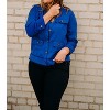 Women's 3/4 Cuffed Sleeve Drop Shoulder Fringe Jacket - Multiples - 4 of 4