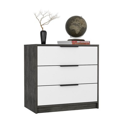 NicBex 27.04"H Metal Handles Storage Dresser for Bedroom with 3 Drawers