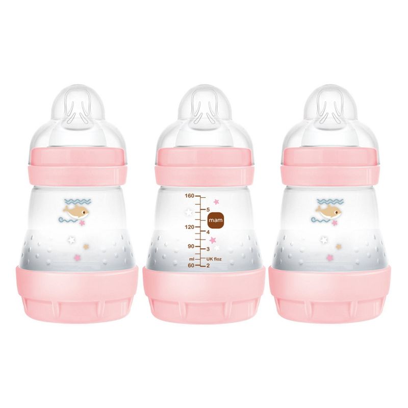 MAM Easy Start Anti-Colic Baby Bottles 0m+ - 5oz/3pk - Girl, 1 of 13