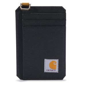Men's Nylon Duck Slim Front Pocket Wallets, Black - 1 of 4