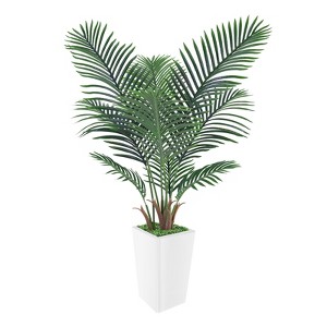 Artificial Tree in Pot with Realistic Leaves & Natural Wood Trunk 5FT/6FT/7FT/8FT - 1 of 4