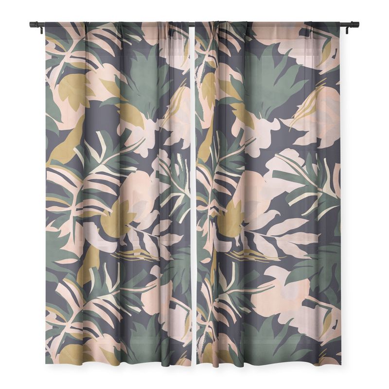 Marta Barragan Camarasa Abstract Nature Tropical 34 Single Panel Sheer Window Curtain - Deny Designs, 3 of 7