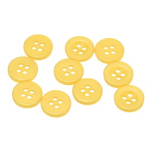 Unique Bargains Resin Craft DIY Round Flat 4-Hole Replacement Sewing Buttons 10 Pcs - 1 of 4