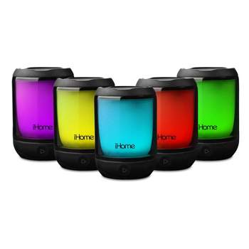 iHome iBT800  Rechargeable Color Changing Waterproof Bluetooth Speaker with Mega Battery Black
