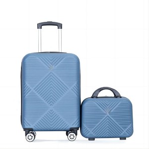 2Piece Luggage Sets ABS Lightweight Suitcase , Spinner Wheels, (20/14) - 1 of 4