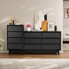 KTMBDW 4-Drawer Dresser Storage Double Dresser Features Vintage-style and Bevel Design for Bedroom, Hallway, Entryway, Closet - 4 of 4