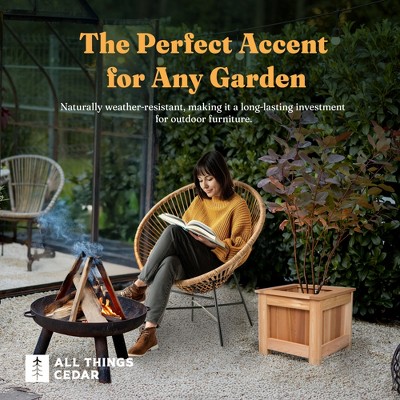 Western Red Cedar Rot-Resistant Outdoor Box Planter